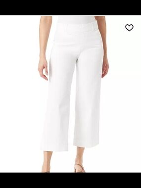 Gloria Vanderbilt Crisp White Wide-Leg Cropped Pants